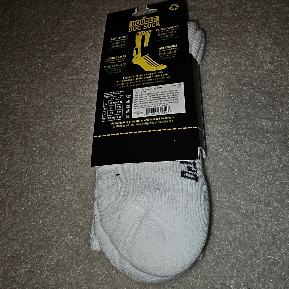 Dr. Martens Double Doc White Socks - Picture 2 of 2